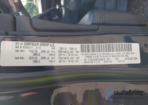 2014 Jeep Grand Cherokee Laredo из США, поврежденный, VIN 1C4RJFAG0EC440910